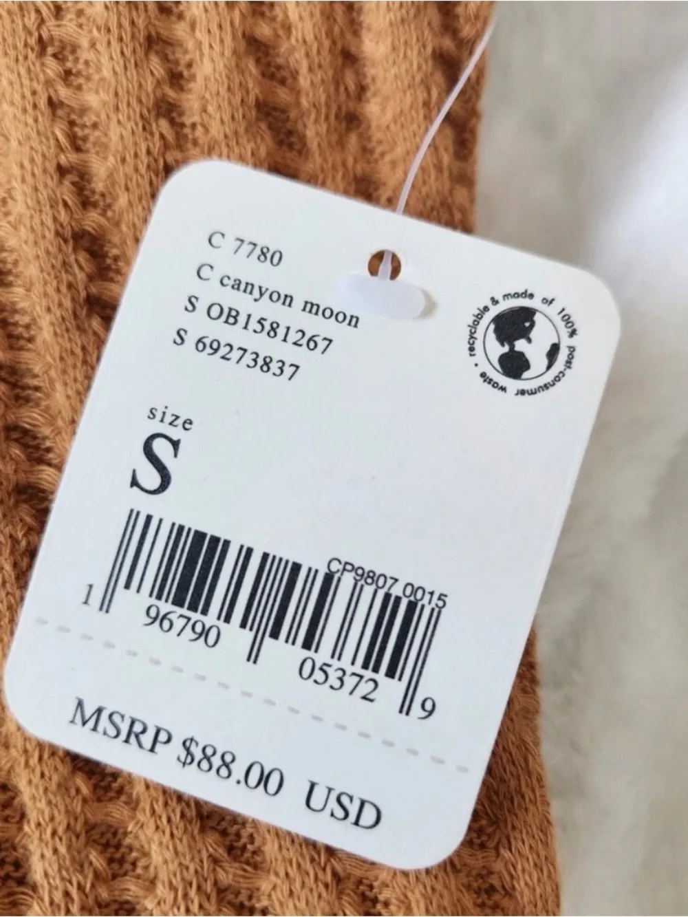 NWT Free People Juicy Long Sleeve Thermal Date Night Mustard Yellow Top Sz Small